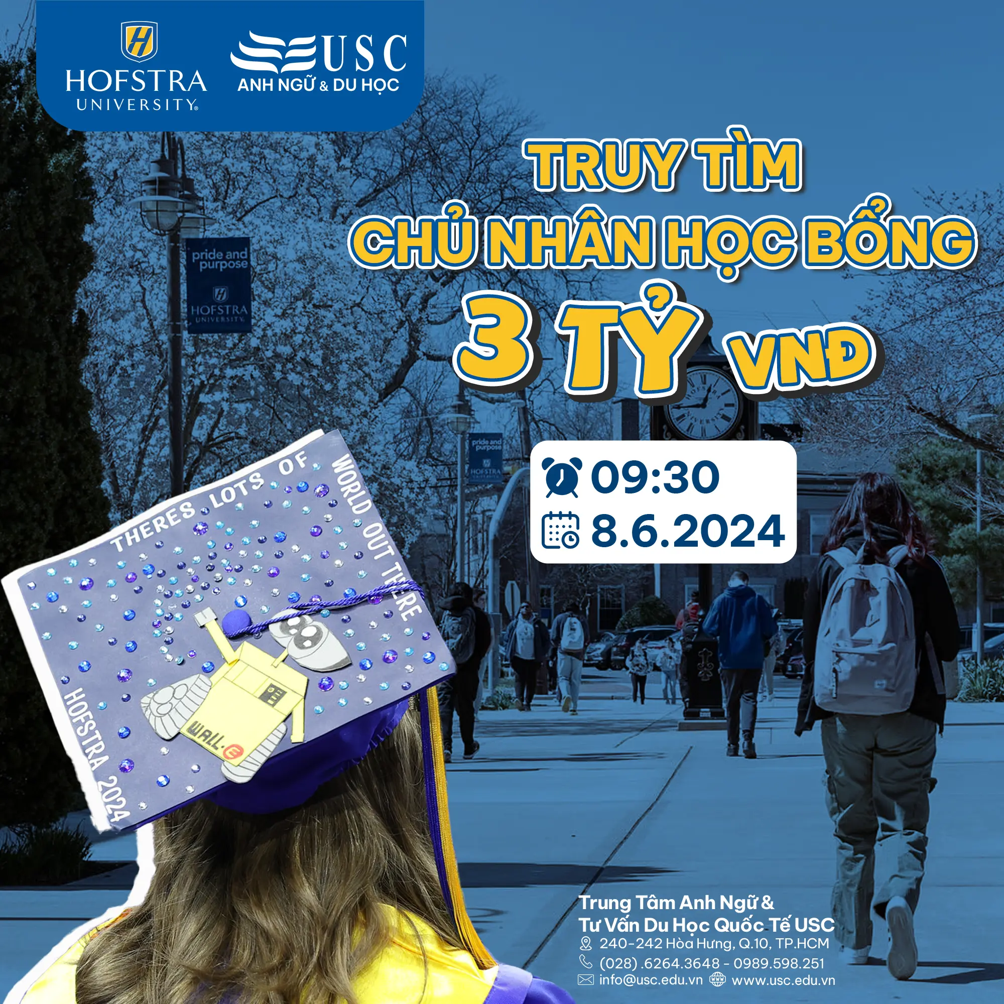 TRUY TÌM CHỦ NHÂN HỌC BỔNG TRỊ GIÁ 3 TỶ VNĐ TỪ HOFSTRA UNIVERSITY