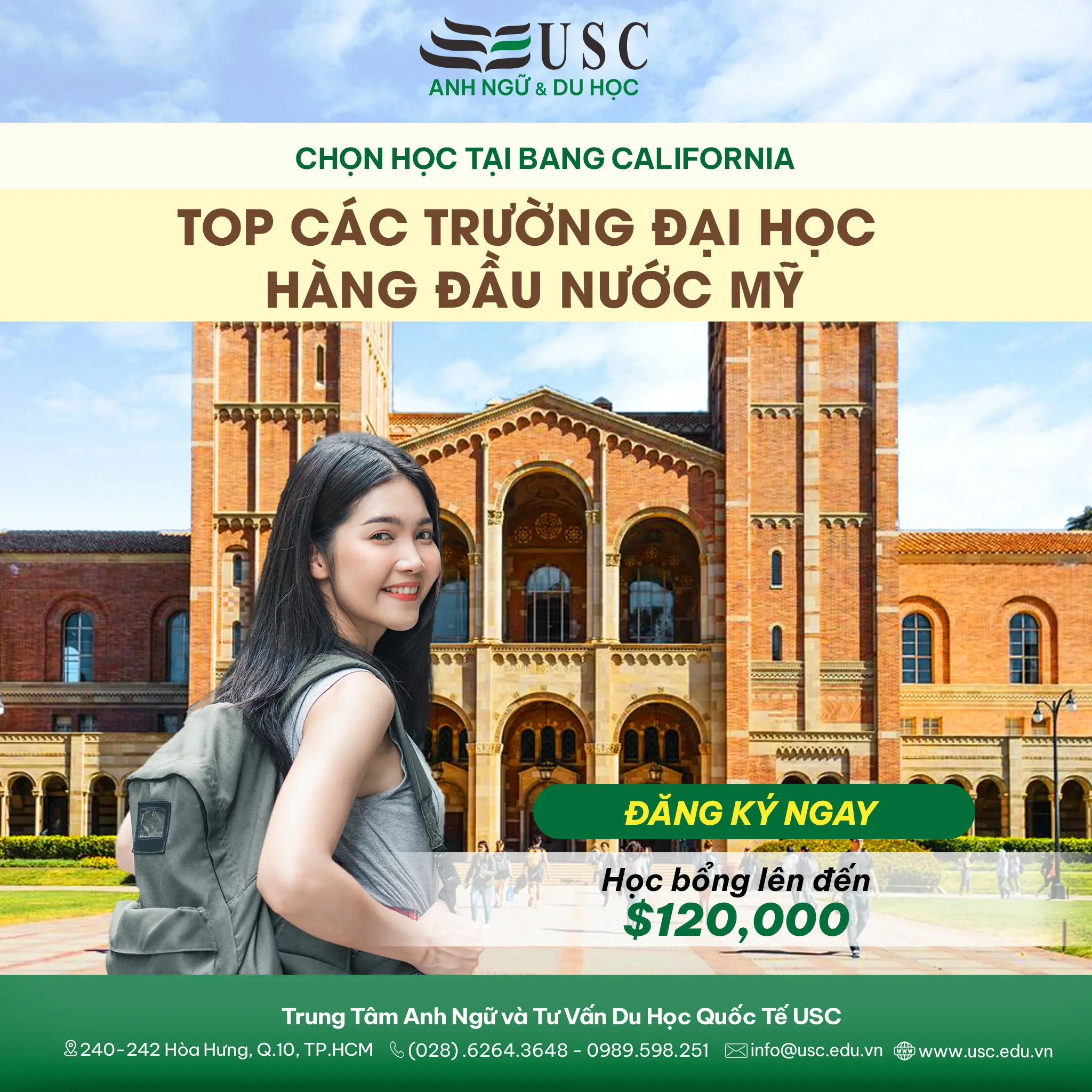 CHỌN HỌC TẠI BANG CALIFORNIA – TOP CÁC TRƯỜNG ĐẠI HỌC HÀNG ĐẦU NƯỚC MỸ